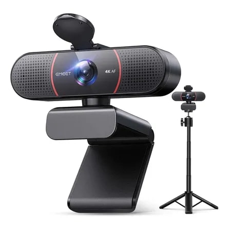 Imagem do Emeet C960 4k Webcam 1080p 60fps Camera Para Pc Streaming Com Microfone Automatico Kit Videoconferencia Preto