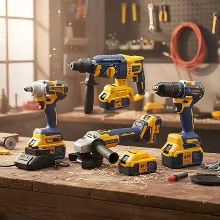 Imagem do Kit4 Em 1furadeira Esmerilhadeira Martelo E Chave De Impacto Ck 019
