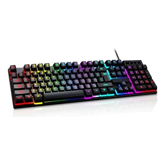 Imagem do Teclado Gamer Semi Mecanico Led Rgb Abnt2 Usb Pc Computador
