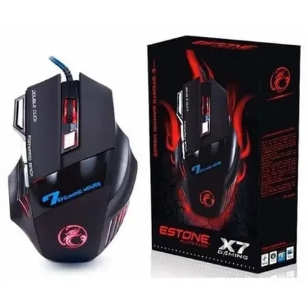 Imagem do Mouse Usb Gamer 7 Botoes X7 Pc Notebook Cor Preto