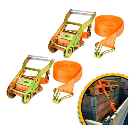 Imagem do 50 Cintas Catraca Amarracao 1 5 Ton 4 5m Laranja