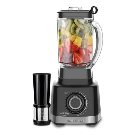 Imagem do Liquidificador Blq1300p Fortis Turbo 1400w Preto 3l Britania 127v