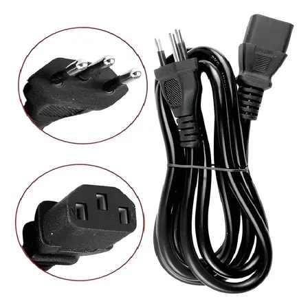 Imagem do Cabo De Forca Tripolar Reforcado 5m X Cell Xc Cf 06 Preto 127 220v