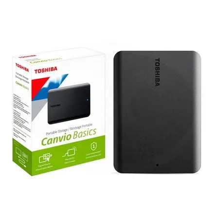 Imagem do Hd Externo Toshiba Disco Rigido Externo Portatil Usb 3 0 Toshiba Canvio Basics Hdtb510xk3aa 1tb