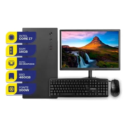 Imagem do Pc Home Completo Mcl Intel Core I7 16gb De Ram Ssd 480gb 480 Gb 16 Gb Intel Hd Graphics