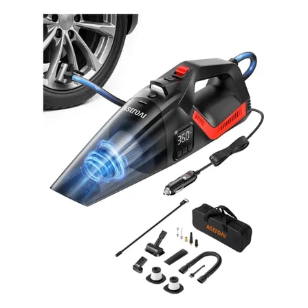 Imagem do Aspirador De Po Portatil Limpeza Automotiva Filtro Astroai Bordo 12v