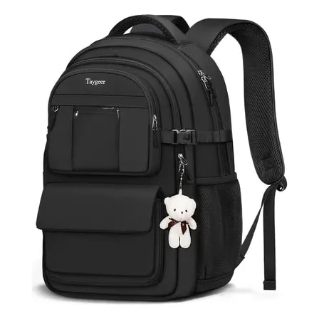 Imagem do Mochila Para Notebook 15 6 Polegadas Impermeavel Reforcada Escolar Faculdade Viagem 30l Masculina Feminina Grande Resistente Trabalho Negocios Casual Antifurto Versatil Taygeer Preta Preto