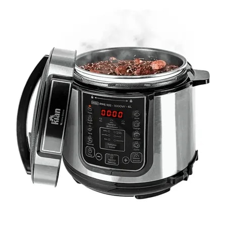 Imagem do Panela De Pressao Eletrica 6l 1000w Inox Ppe102 Kian 220v