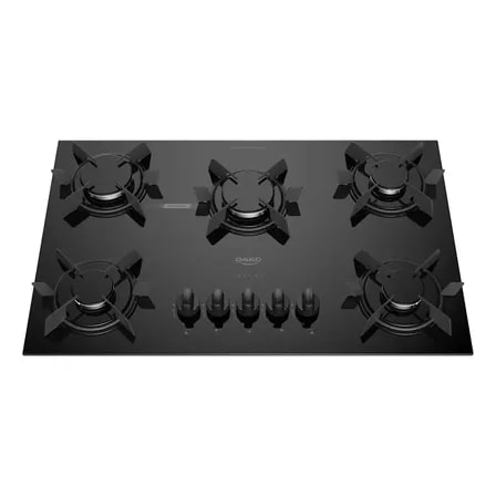 Imagem do Cooktop 5 Bocas Dako Pratiko Com Mesa De Vidro Acendimento Super Automatico E Mega Chama Preto Bivolt