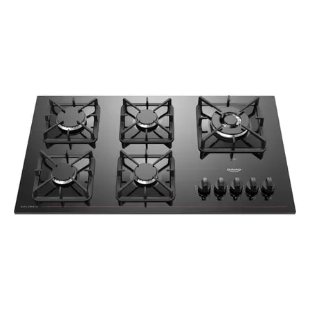 Imagem do Cooktop 5 Bocas Dako Diplomata Com Mesa De Vidro E Tripla Chama E Acendimento Automatico A Gas Preto Bivolt 127 220v