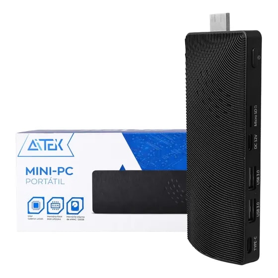Imagem do Mini Pc Stick Celeron 8 De Ram 128gb Win 11 Pro Hdmi 4k Usb