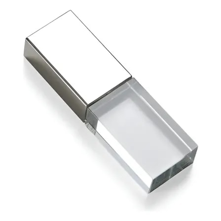 Imagem do Pendrive Vidro Prata 8gb Kit 5 Unidades Prateado