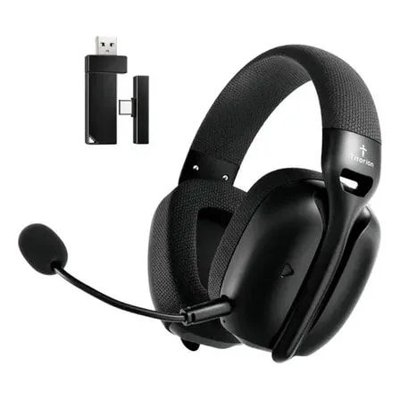 Imagem do Fone De Ouvido Headset Gamer Sem Fio Titorion Mintak Pro Tri Mode Wireless 2 4ghz Bluetooth Cabo Ultraleve Preto