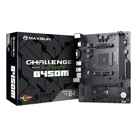 Imagem do Placa Mae Maxsun B450m Ms Challenger Am4 Ddr4 M Atx Amd Preto