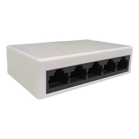 Imagem do Switch 5 Portas Hub 10 100mbps Rj45 10 100 Mbps Com Fonte