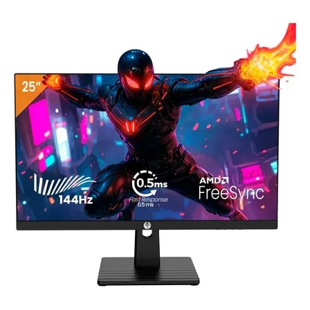 Imagem do Monitor Gamer Haiz 25 Ips Fhd 144hz 0 5ms Hdmi Dp Vesa Preto