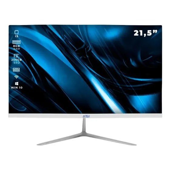Imagem do Computador All In One 21 5 Aitek Aio 2232 I5 8gb Ram 256gb Ssd Full Hd