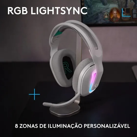 Imagem do Headset Gamer Sem Fio Logitech G522 Lightspeed Preto Branco