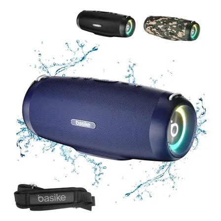 Imagem do Basike 100w Caixa De Som Bluetooth Portatil 10000mah Tws Ipx5 Boombox Caixa De Som Bass Boost Estereo Alta Hifi Azul 127 220v