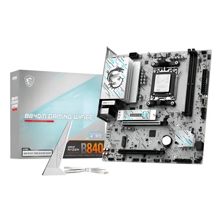 Imagem do Placa Mae Msi B840m Gaming Wifi6e Am5 2xddr5 Amd B840 Matx Cor Branco