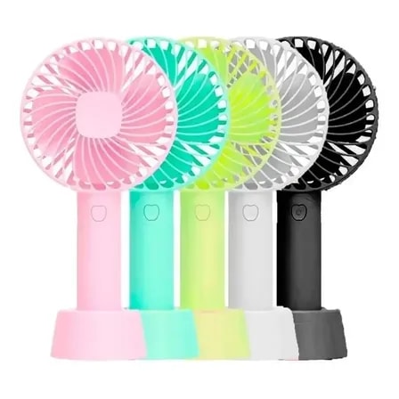 Imagem do Mini Ventilador Mao Mesa Portatil Recarregavel Silencioso 2 Estrutura Azul 2 54 Cm 127 220v Plastico 1