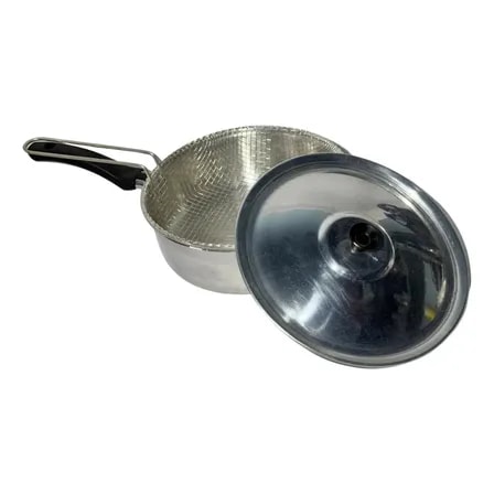 Imagem do Fritador Aluminio Cesto Batatas Salgados Pastelaria 2 8l Prateado 0