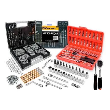 Imagem do Kit Ferramentas Profissional 346 Pcs Chave Soquetes Aco Crv
