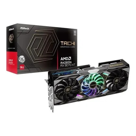 Imagem do Placa De Video Asrock Amd Radeon Rx 9070 Xt Taichi Oc 16gb