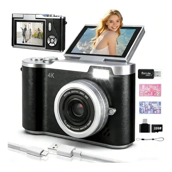 Imagem do Camera Digital 4k Ultra Hd Lejiatec Compacta Zoom 18x