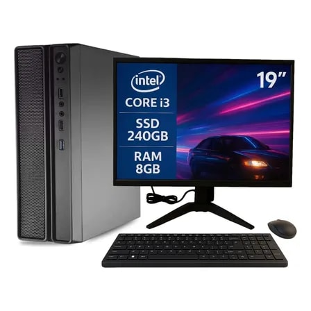 Imagem do Computador Pc Slim Completo Multipc I3 8gb Ssd 240gb Win11 240 Gb 8 Gb Integrada