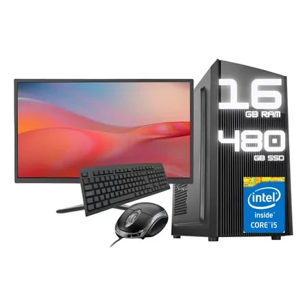 Imagem do Computador Intel I5 4 Geracao 16gb Ram Ssd 480gb Monitor 19 480 Gb 16 Gb Intel Graphics