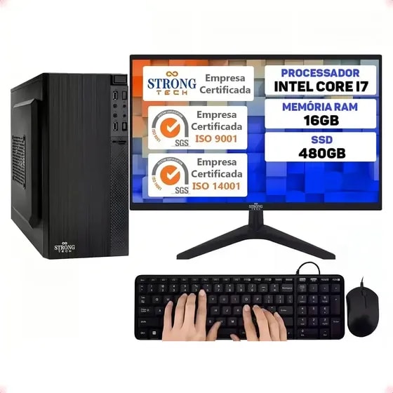 Imagem do Computador Completo Intel I7 16gb Ssd 480gb 17 Strong Tech