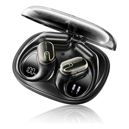 Imagem do Fone De Ouvido Esportivo Bluetooth 6 0 Com Gancho Open Ear Ipx7 A Prova D Agua 68h Bateria Para Corrida Academia Com Microfone Carregamento Usbc Cor Preto