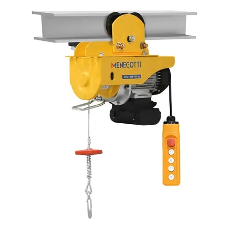 Imagem do Guincho Eletrico Prime 150 300kg Com Trole Menegotti Amarelo 127v 1