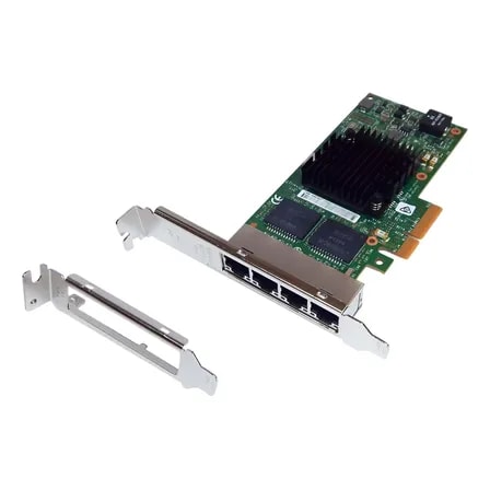 Imagem do Placa Rede Gigabit Quad 4 Portas 1000mbit Pcie I350 T4 Intel