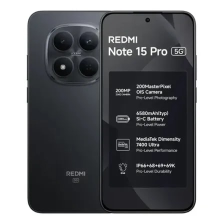 Imagem do Xiaomi Redmi Note 15 Pro 5g 512gb 8gb Ram C Nfc Prova D Agua Preto