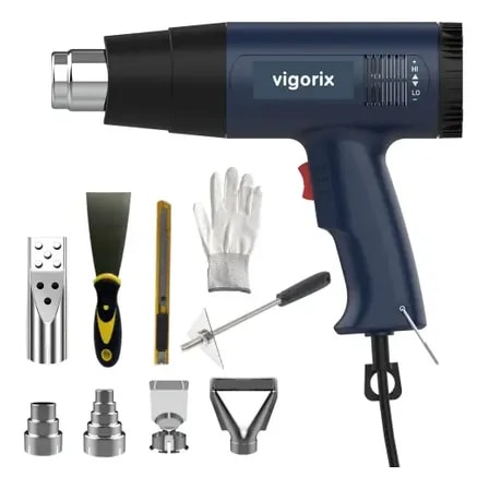 Imagem do Soprador Termico Vigorix De 1600w 600 C E 5 Bicos Para Azul Escuro 127v