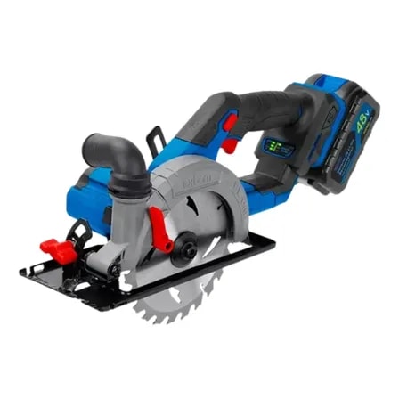 Imagem do Serra Circular Com Bateria 48v Brushless Madeiras Exbom Azul 48v