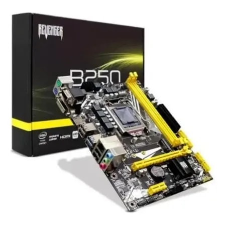 Imagem do Placa Mae B250 Para Processador Intel 6 7 8 9 Gen Lga 1151 Preto