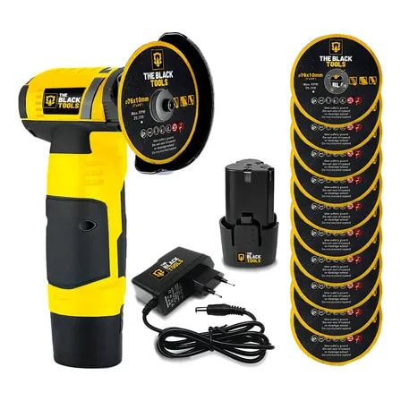 Imagem do Esmerilhadeira Rebarbadora Lixadeira Portatil Mini A Bateria 12v 660w Sem Fio 3pol 75mm Bmr120 The Black Tools