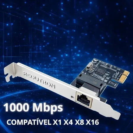 Imagem do Placa De Rede Mini Pci E Gigabit 10 100 1000 Para Lan Express Rj45 Redutron