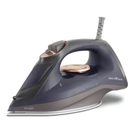 Imagem do Ferro De Passar A Vapor Bfv2000p Ceramic Azul Marinho Preto Dourado Britania Azul Escuro 220v