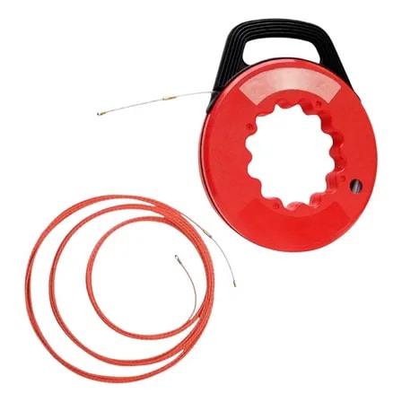 Imagem do Sonda Passa Fio Laranja 20m Com Carretel Vermelho