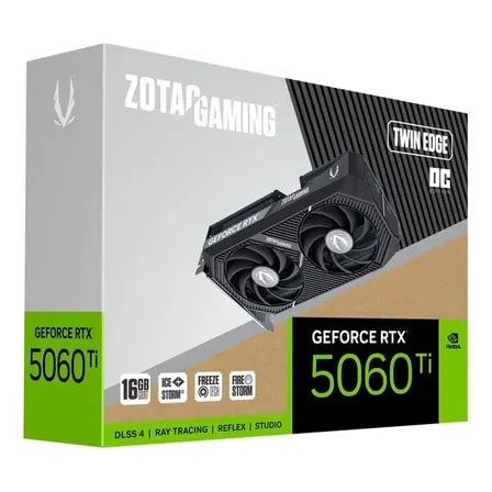 Imagem do Placa De Video Zotac Geforce Rtx 5060 Ti 16gb Twin Edge Oc