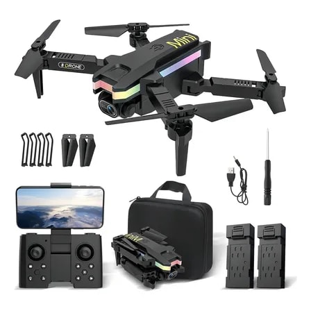 Imagem do Drone Com Camera Drone Profissional 1080p Hd 4k Com Camera Fpv Mini Controle Remoto Drone Dobravel Quadricoptero Ls Xt8 Preto
