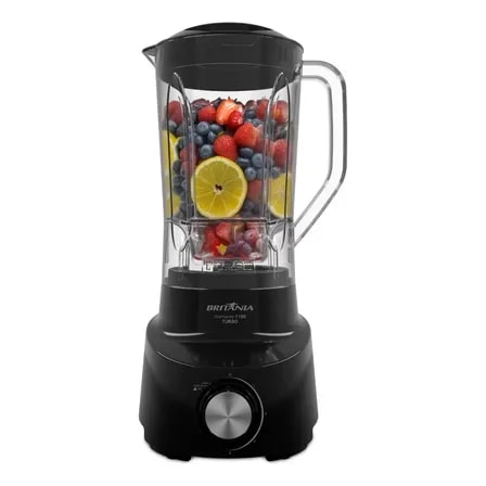 Imagem do Liquidificador Britania 2 6l 4 Velocidades Preto Diamante 1100 127v