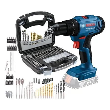 Imagem do Furadeira Bosch Gsb 183 Li 18v Kit Completo 128pc