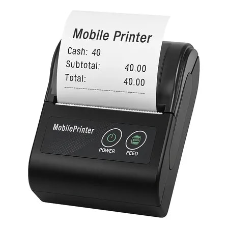 Imagem do Mini Impressora Termica 58mm Bluetooth Portatil Cupom Preto