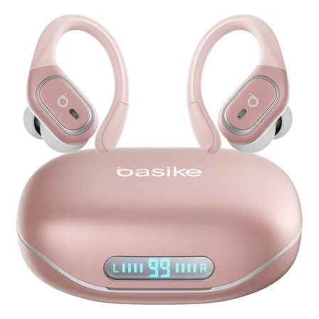 Imagem do Fone De Ouvido Bluetooth6 0 Esportivo Sem Fio Gancho Com Led Cor Rosa