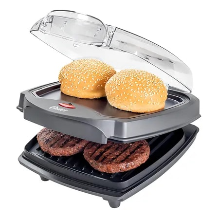 Imagem do Grill Eletrico Burguer Oster 2 Em 1 Com Estufa Cor Preto 220v